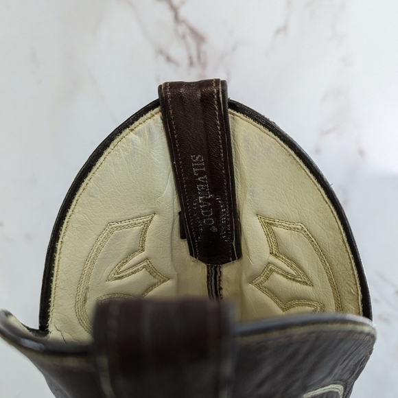 Vintage Cowboy Boots Mens 9.5 Brown Silverado Leather Western USA - Picture 9 of 11